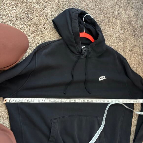Nike Club Fleece Men's Pullover Hoodie Sz XL Black Athleisure - Picture 9 of 10
